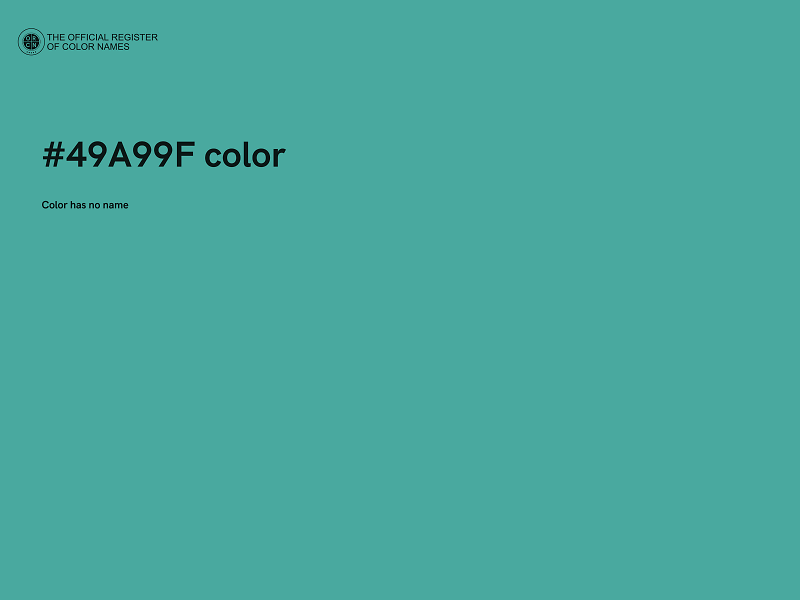 #49A99F color image