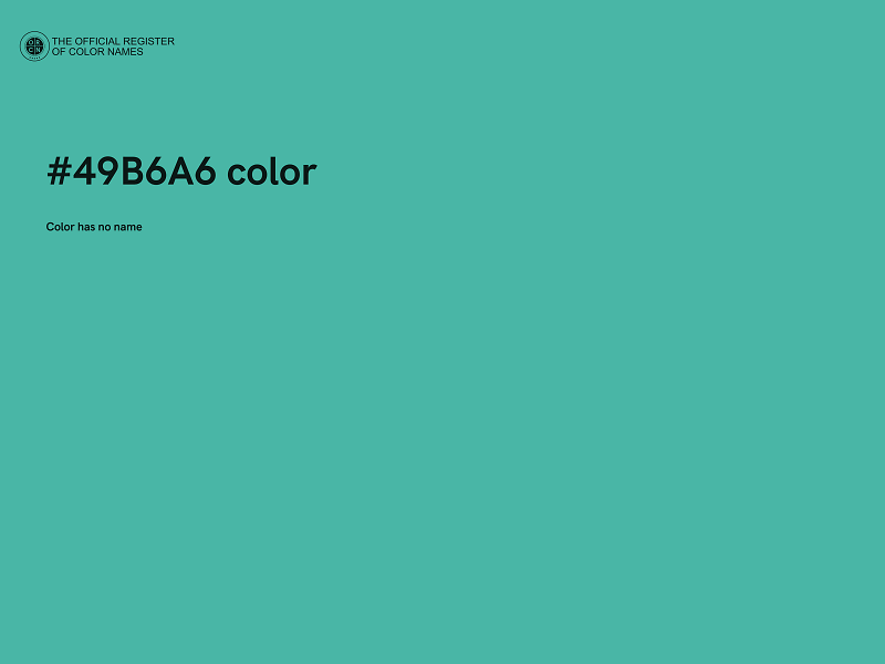 #49B6A6 color image