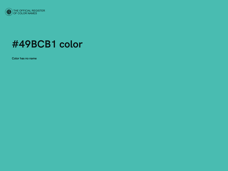 #49BCB1 color image