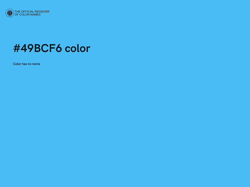 #49BCF6 color image