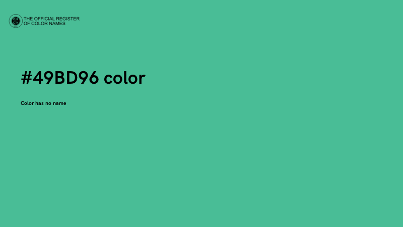 #49BD96 color image
