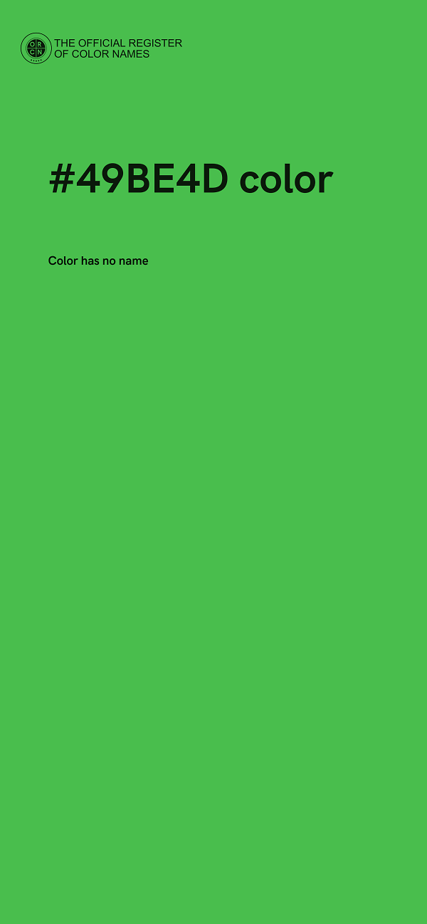 #49BE4D color image