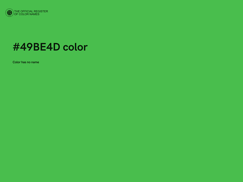 #49BE4D color image