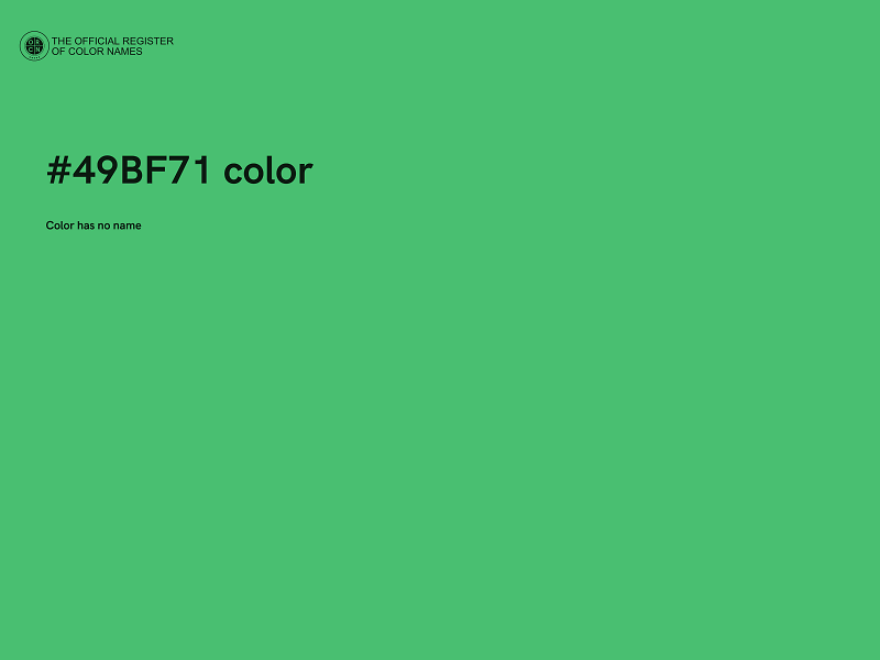#49BF71 color image