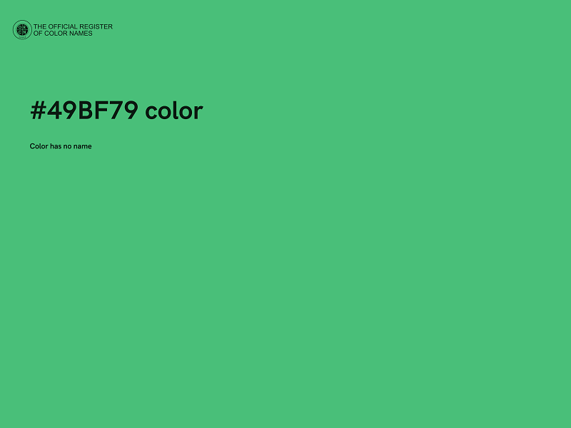 #49BF79 color image