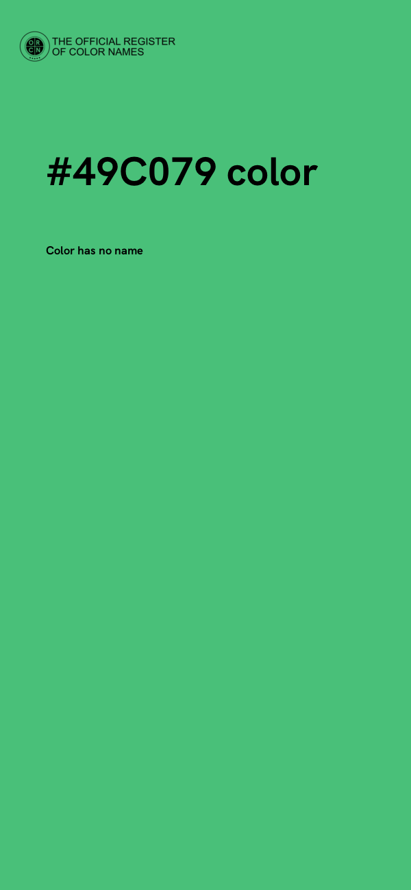 #49C079 color image