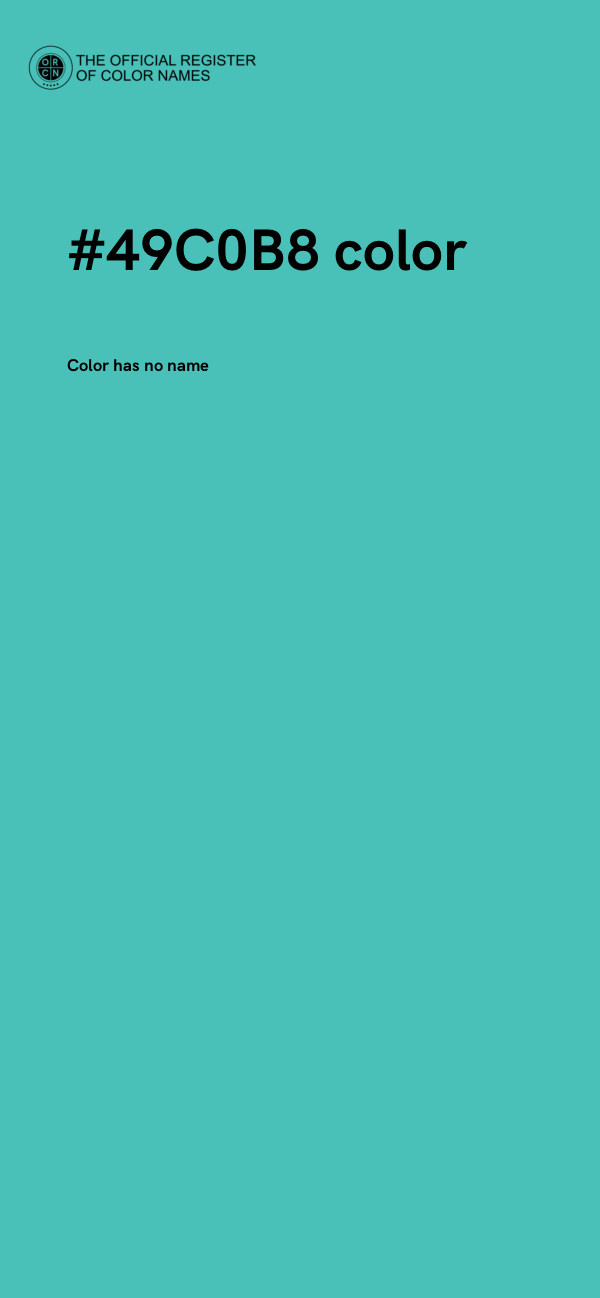 #49C0B8 color image