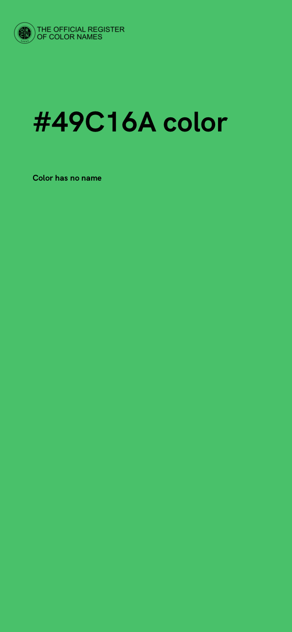 #49C16A color image