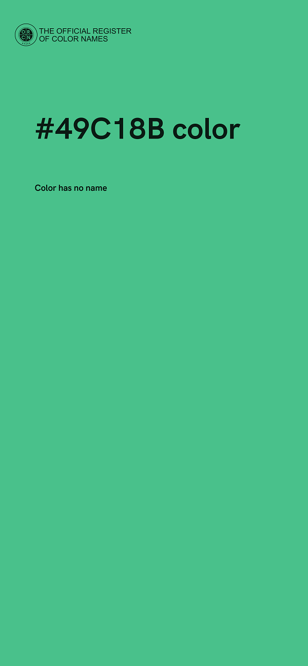 #49C18B color image