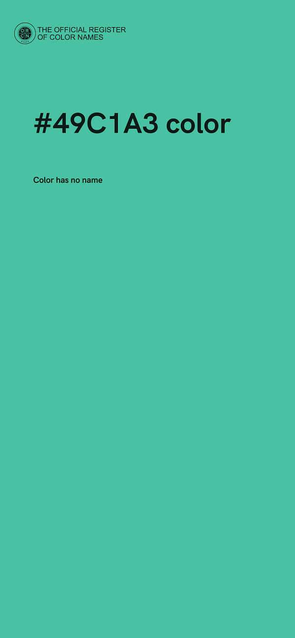 #49C1A3 color image