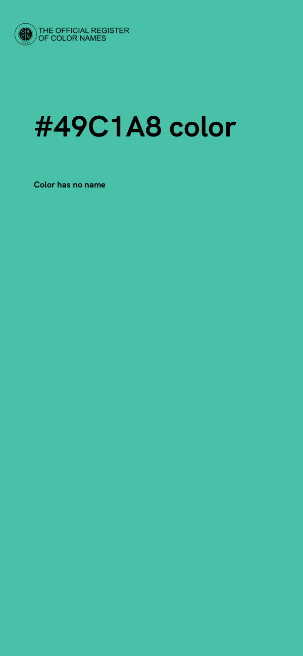 #49C1A8 color image
