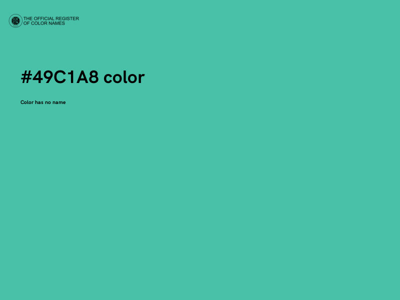 #49C1A8 color image