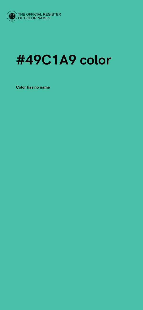 #49C1A9 color image