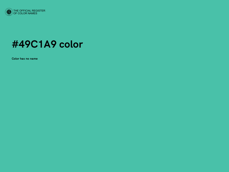 #49C1A9 color image