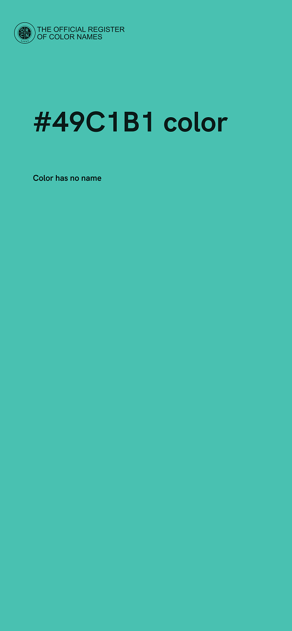 #49C1B1 color image