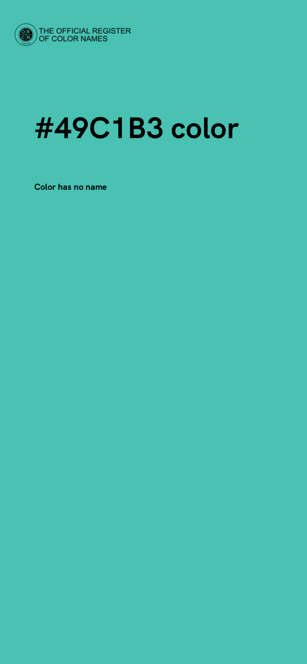 #49C1B3 color image