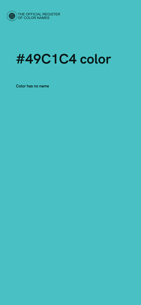 #49C1C4 color image