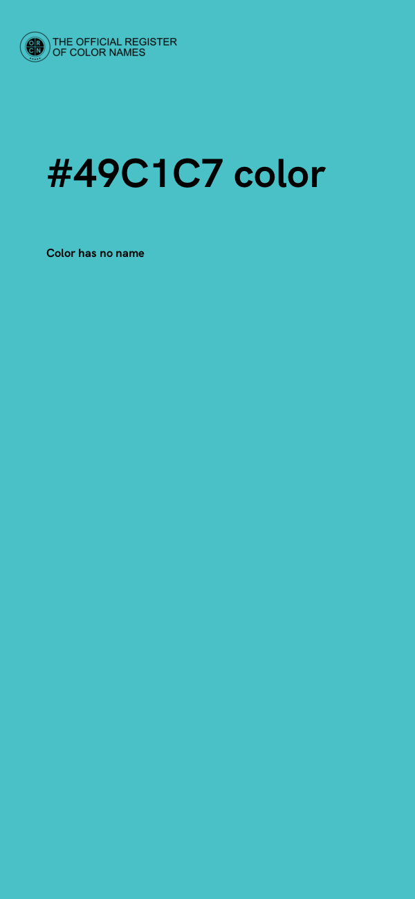 #49C1C7 color image