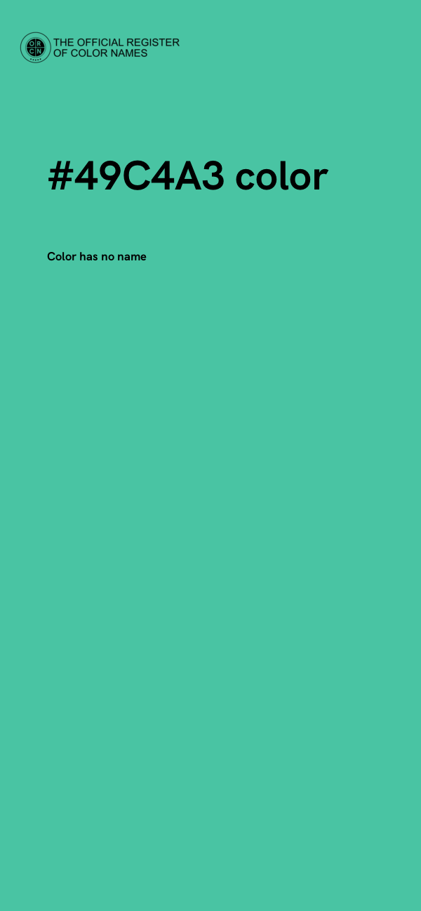 #49C4A3 color image