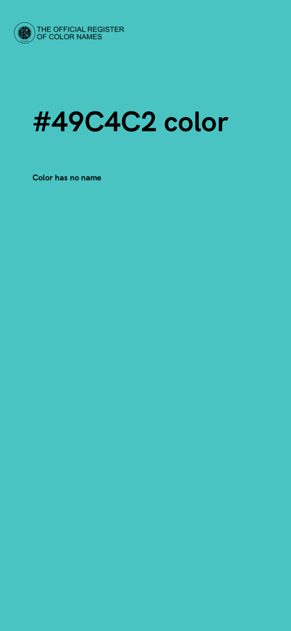 #49C4C2 color image
