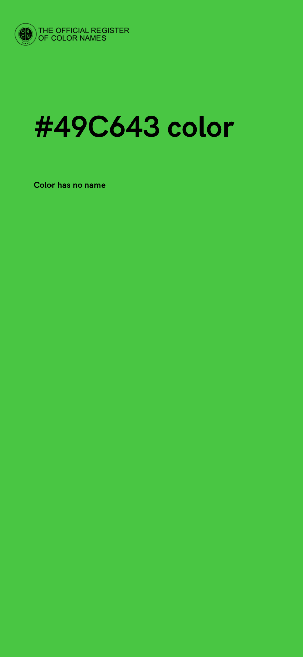 #49C643 color image