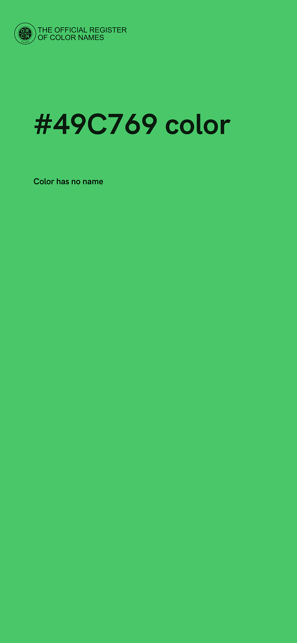 #49C769 color image