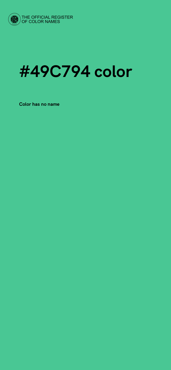 #49C794 color image