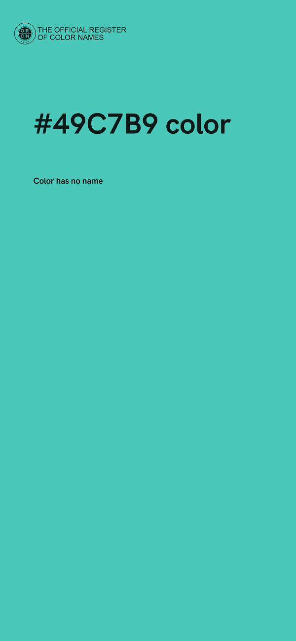 #49C7B9 color image