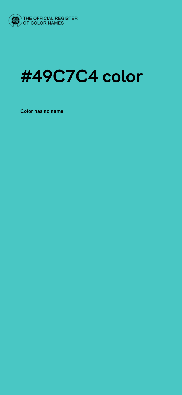 #49C7C4 color image