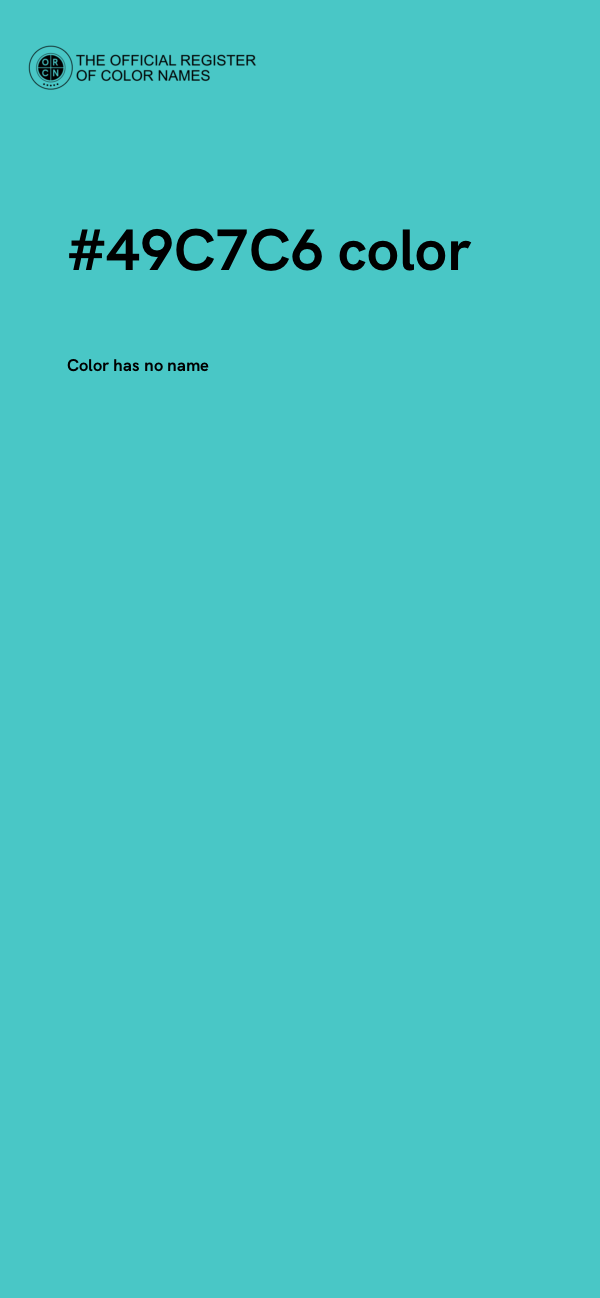 #49C7C6 color image