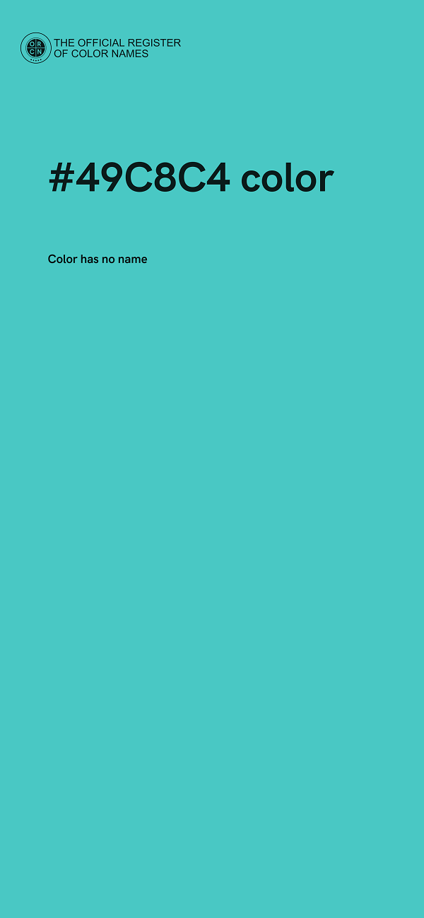 #49C8C4 color image