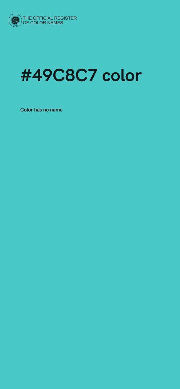 #49C8C7 color image