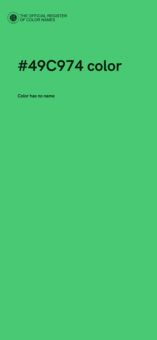#49C974 color image