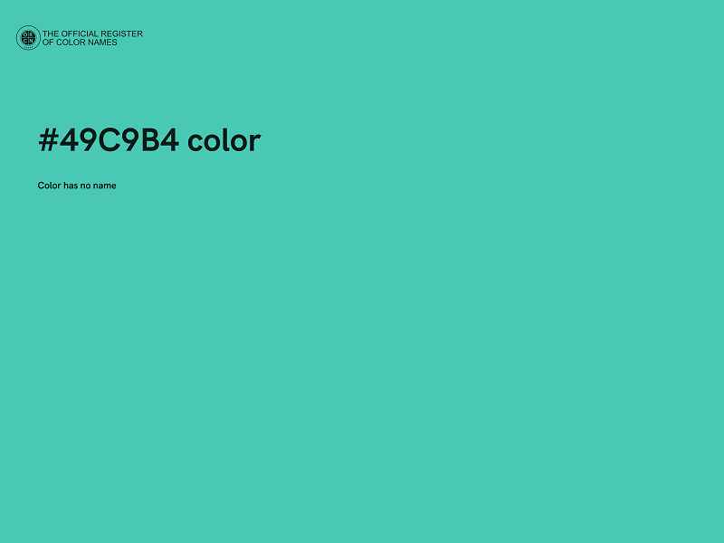 #49C9B4 color image