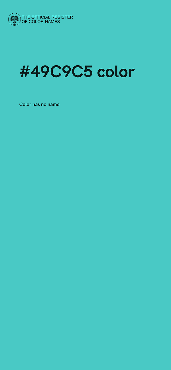 #49C9C5 color image