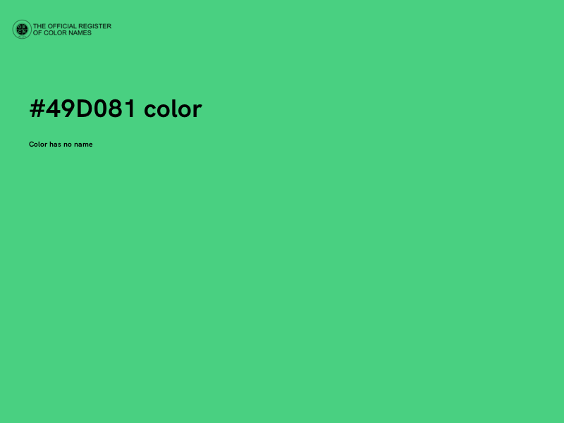 #49D081 color image