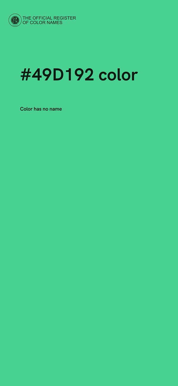 #49D192 color image