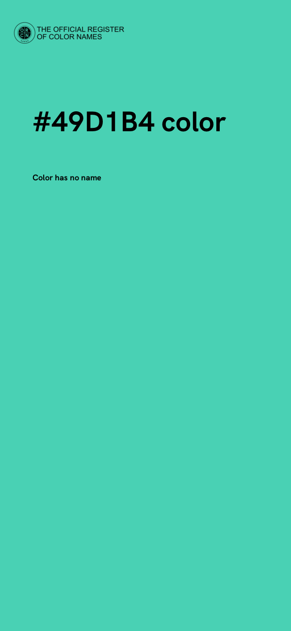#49D1B4 color image
