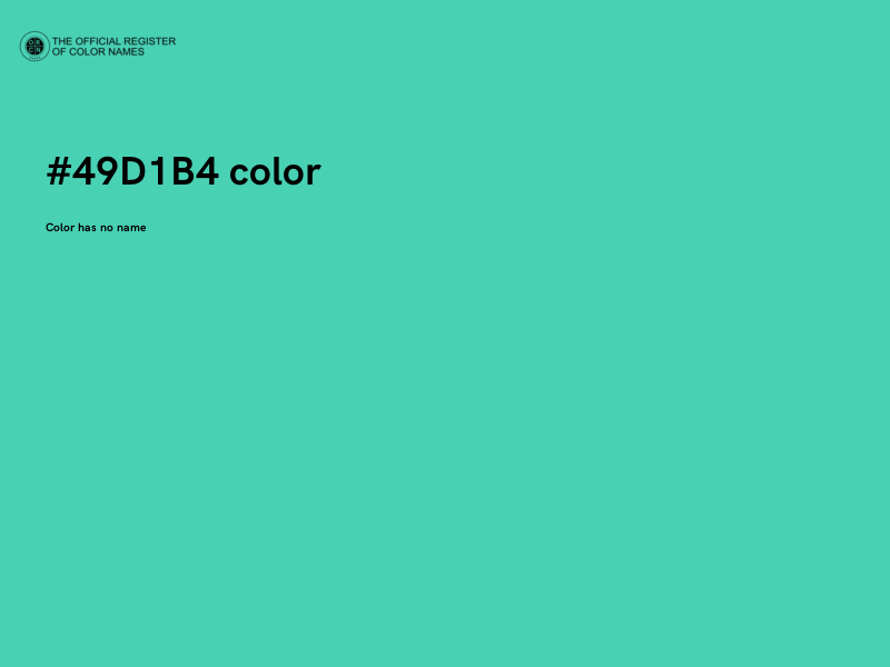 #49D1B4 color image