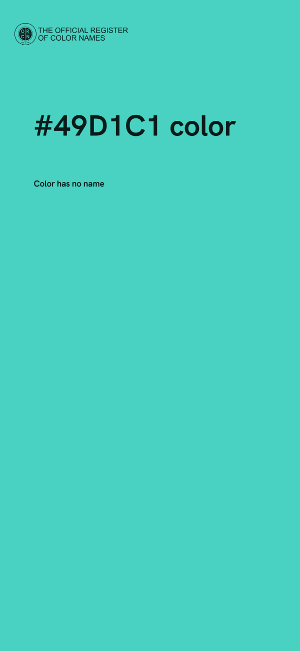 #49D1C1 color image