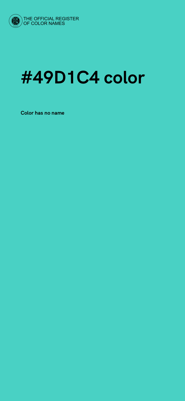 #49D1C4 color image