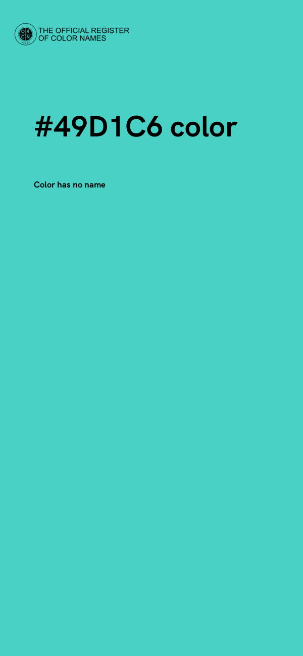 #49D1C6 color image