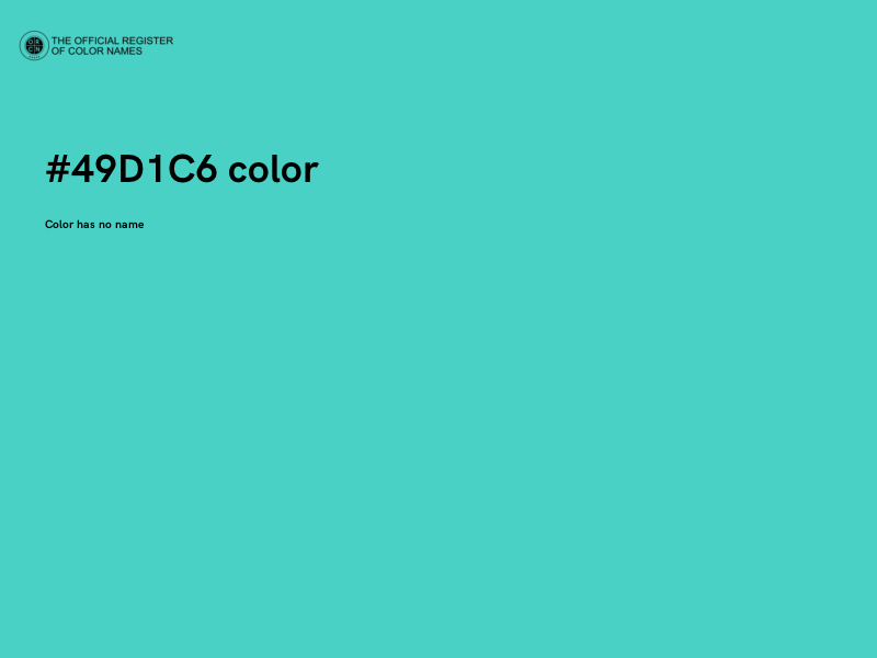 #49D1C6 color image