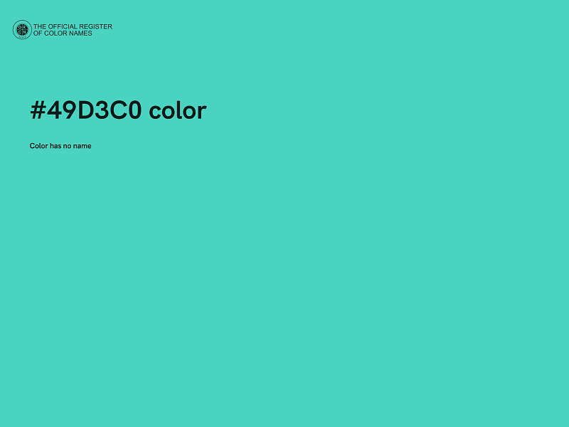 #49D3C0 color image