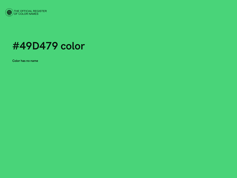 #49D479 color image