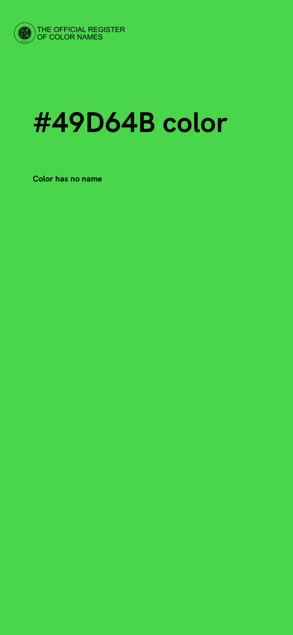 #49D64B color image