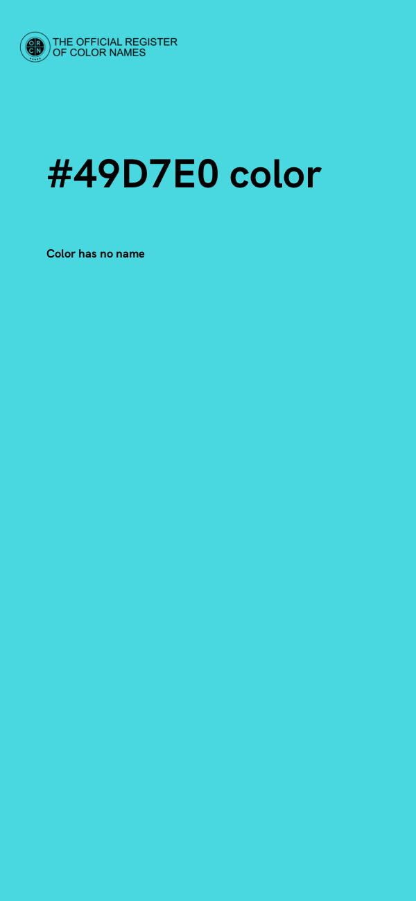 #49D7E0 color image