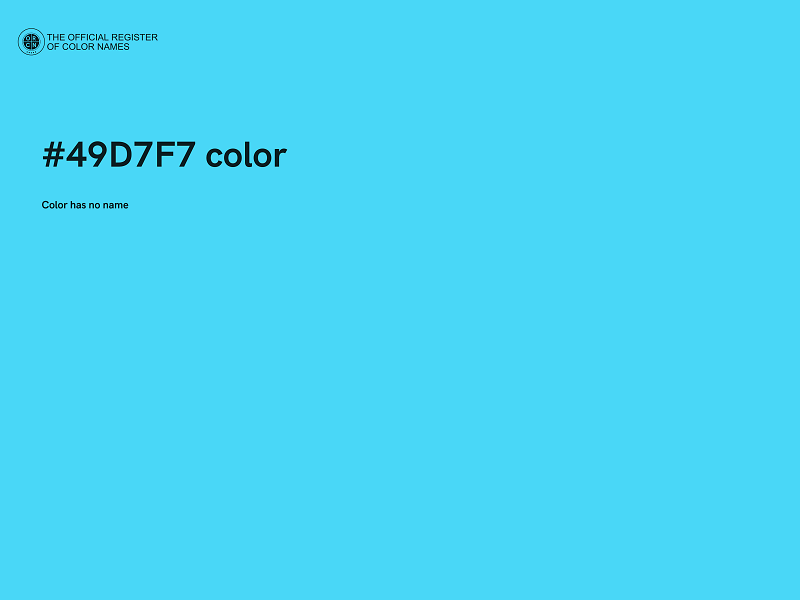 #49D7F7 color image