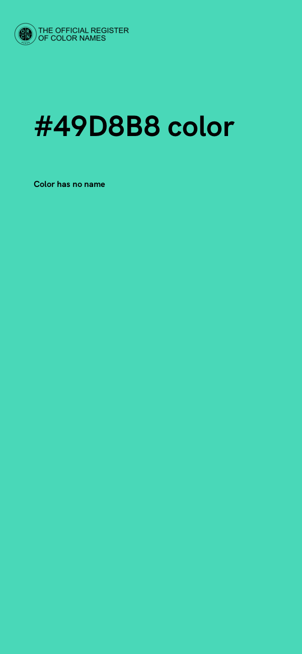 #49D8B8 color image