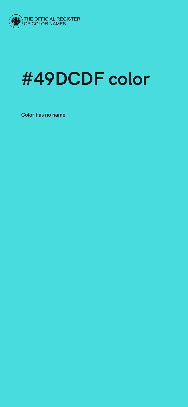 #49DCDF color image